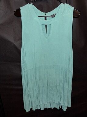 Torrid Sleeveless Teal Tiered Swing Top